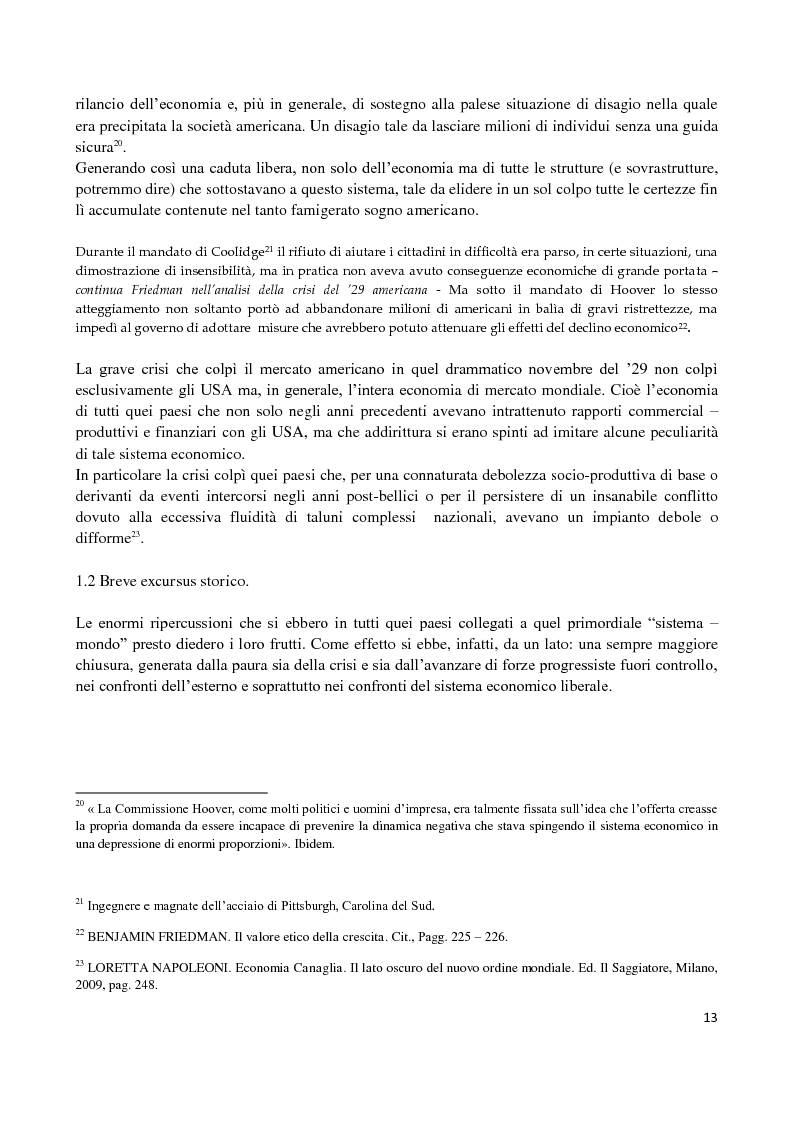Anteprima della tesi: L'economia ai tempi delle crisi. Etica e nuovi modelli di sviluppo., Pagina 11