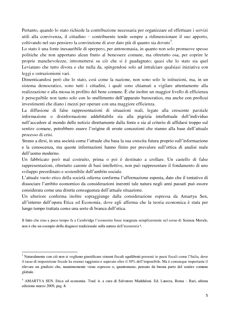 Anteprima della tesi: L'economia ai tempi delle crisi. Etica e nuovi modelli di sviluppo., Pagina 3