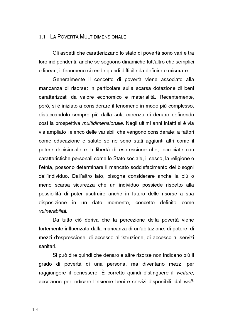 Anteprima della tesi: Analisi della povertà in Italia e in Europa. Indagini e statistiche., Pagina 2