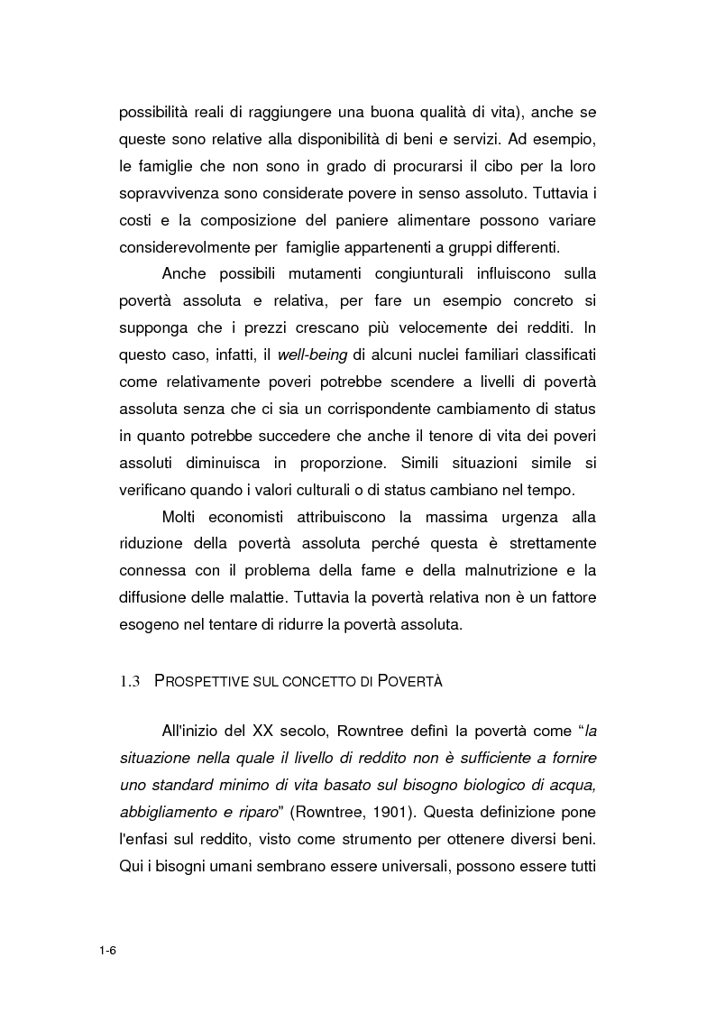 Anteprima della tesi: Analisi della povertà in Italia e in Europa. Indagini e statistiche., Pagina 4