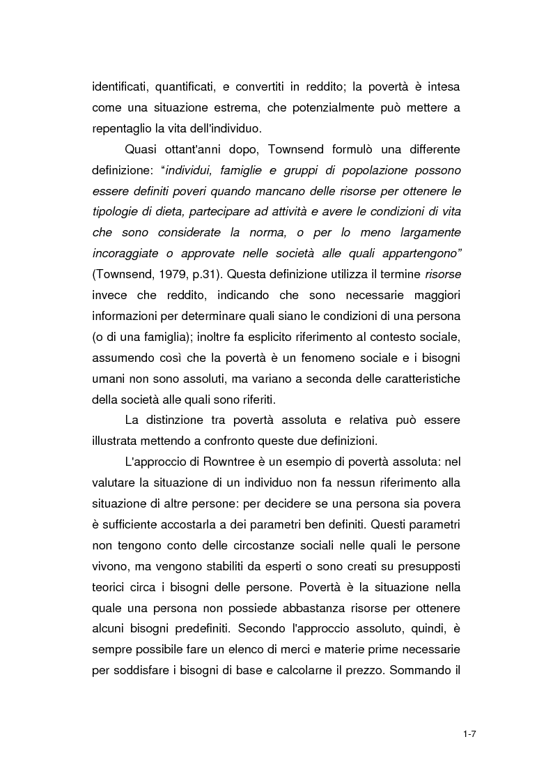 Anteprima della tesi: Analisi della povertà in Italia e in Europa. Indagini e statistiche., Pagina 5