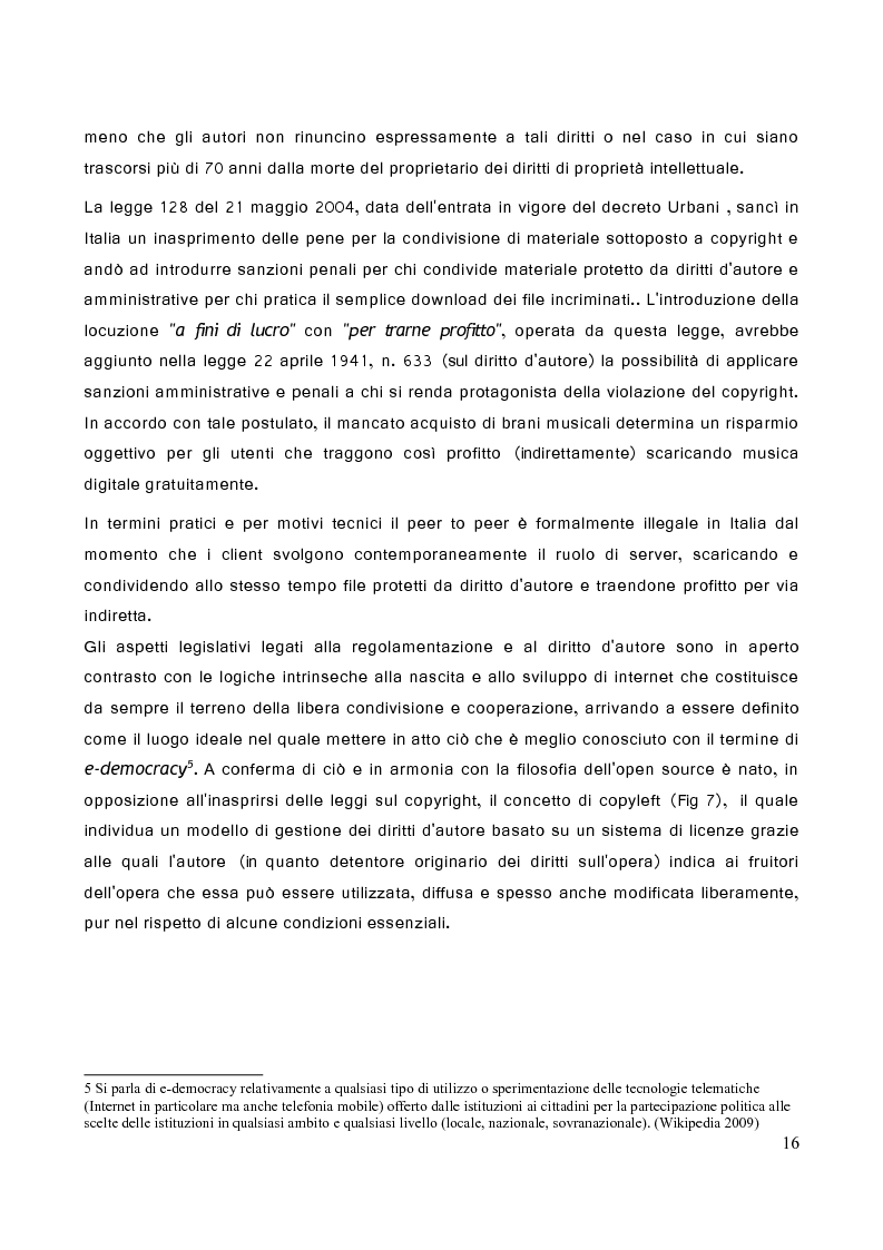 Estratto dalla tesi: Musica digitale e Peer to Peer: una ricerca sugli aspetti psicosociali