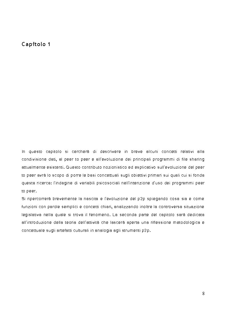 Anteprima della tesi: Musica digitale e Peer to Peer: una ricerca sugli aspetti psicosociali, Pagina 3