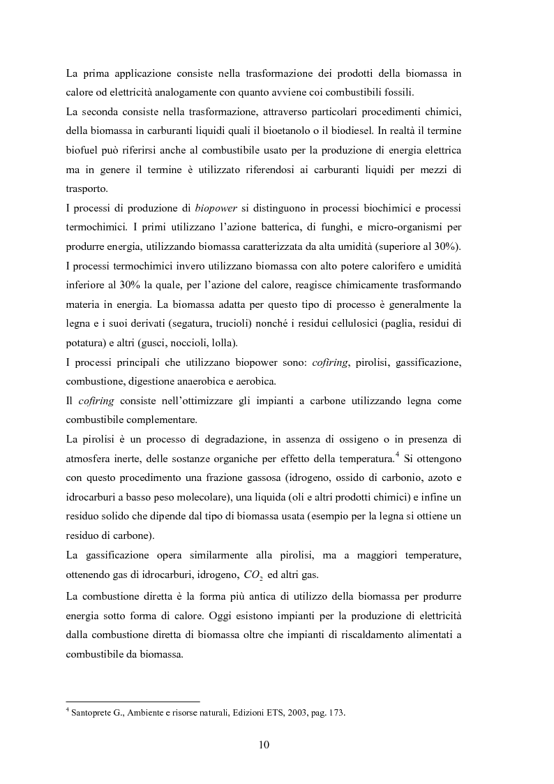 Anteprima della tesi: La filiera legno-energia: un'analisi economica delle possibilità energetiche della biomassa da legno, Pagina 8
