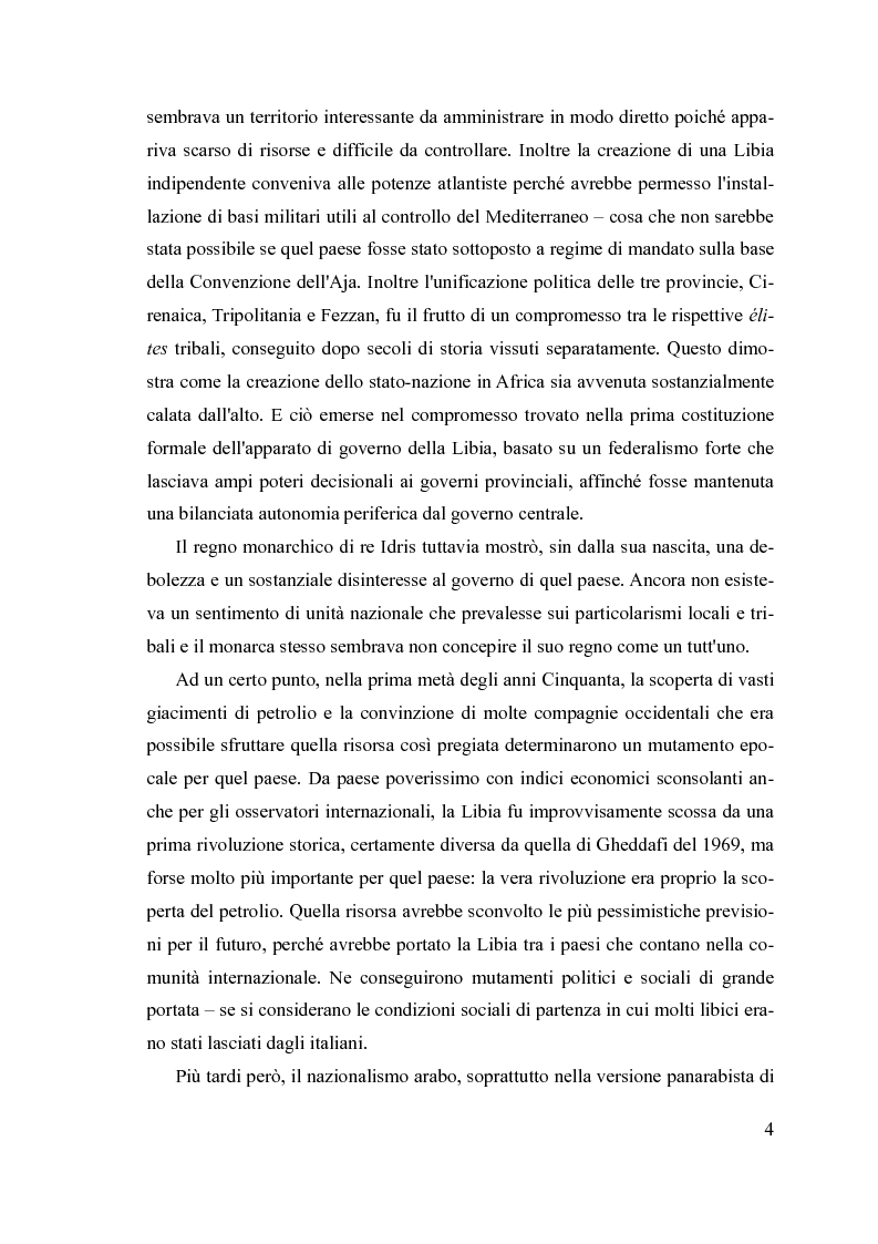 Anteprima della tesi: L'anomalia libica nel sistema politico internazionale, Pagina 3