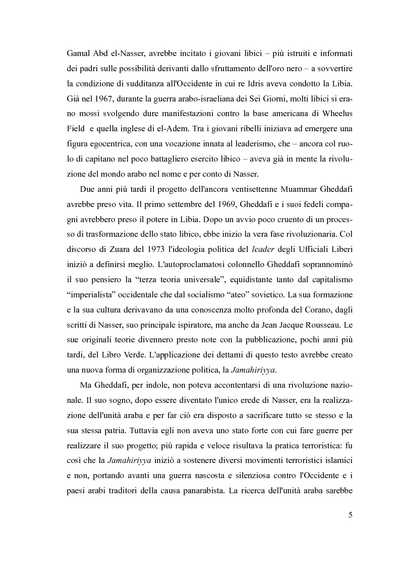 Anteprima della tesi: L'anomalia libica nel sistema politico internazionale, Pagina 4