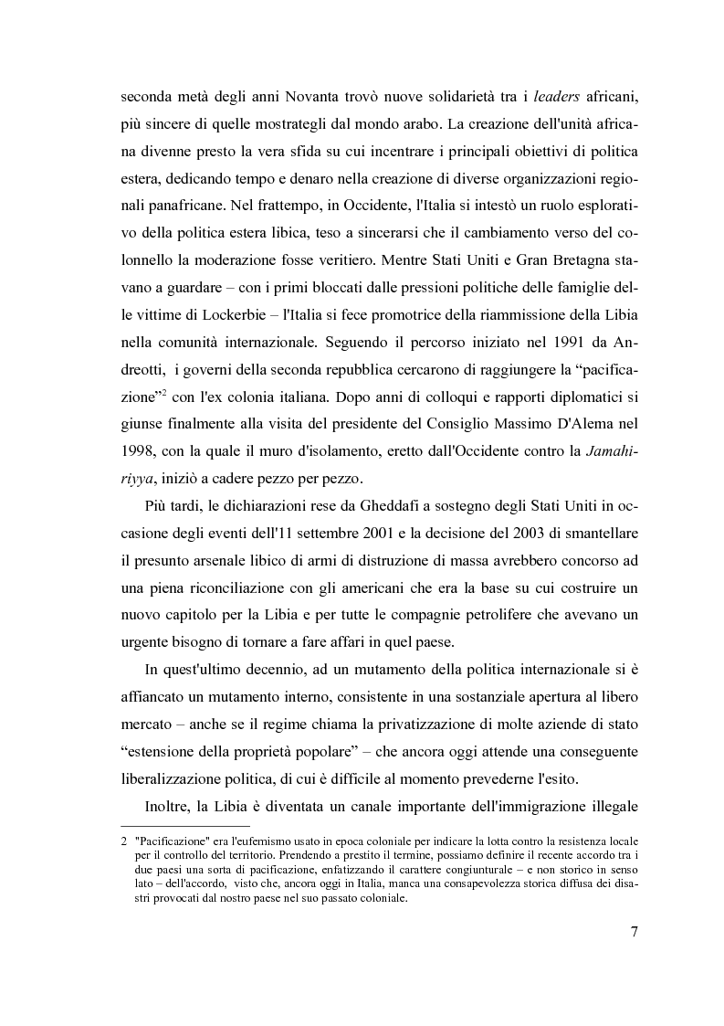 Anteprima della tesi: L'anomalia libica nel sistema politico internazionale, Pagina 6