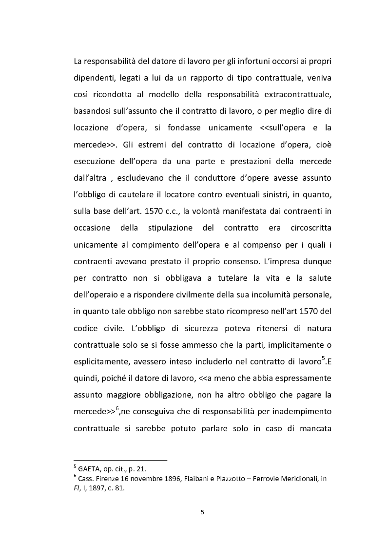 Anteprima della tesi: La nozione di infortunio sul lavoro, Pagina 8