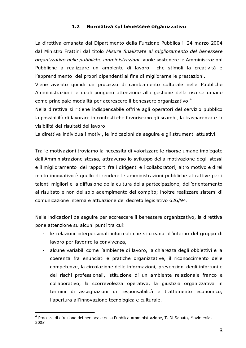 Anteprima della tesi: Analisi del benessere organizzativo percepito dagli operatori sanitari impegnati in un reparto differenziato per intensità di cure, Pagina 5