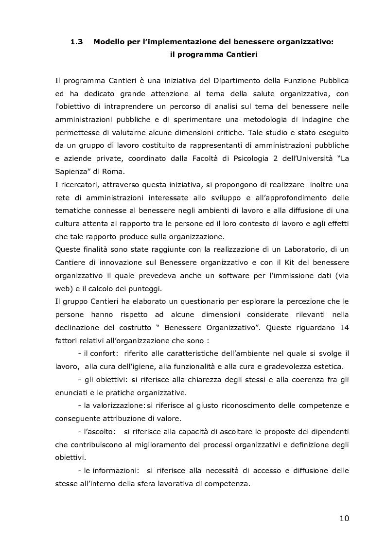 Anteprima della tesi: Analisi del benessere organizzativo percepito dagli operatori sanitari impegnati in un reparto differenziato per intensità di cure, Pagina 7