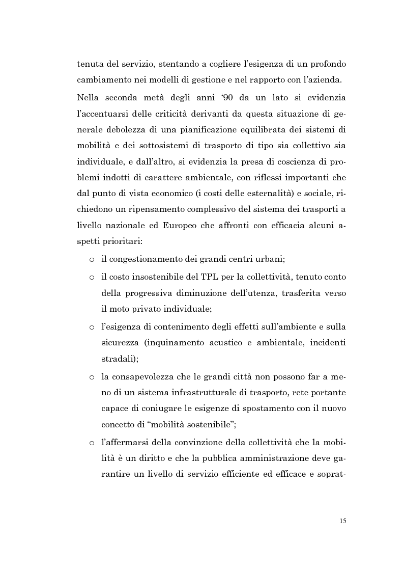 Anteprima della tesi: Le imprese di pubblici trasporti locali - Problematiche di finanziamento dello sviluppo, Pagina 12