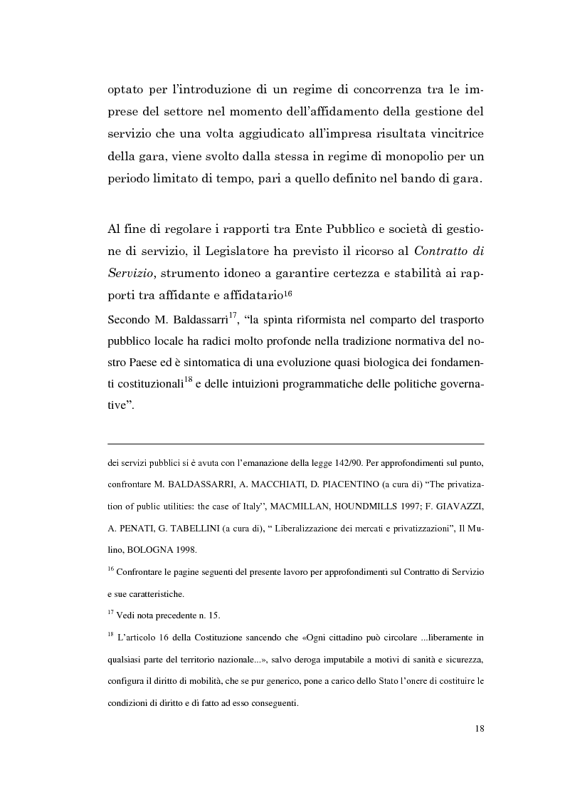 Anteprima della tesi: Le imprese di pubblici trasporti locali - Problematiche di finanziamento dello sviluppo, Pagina 15