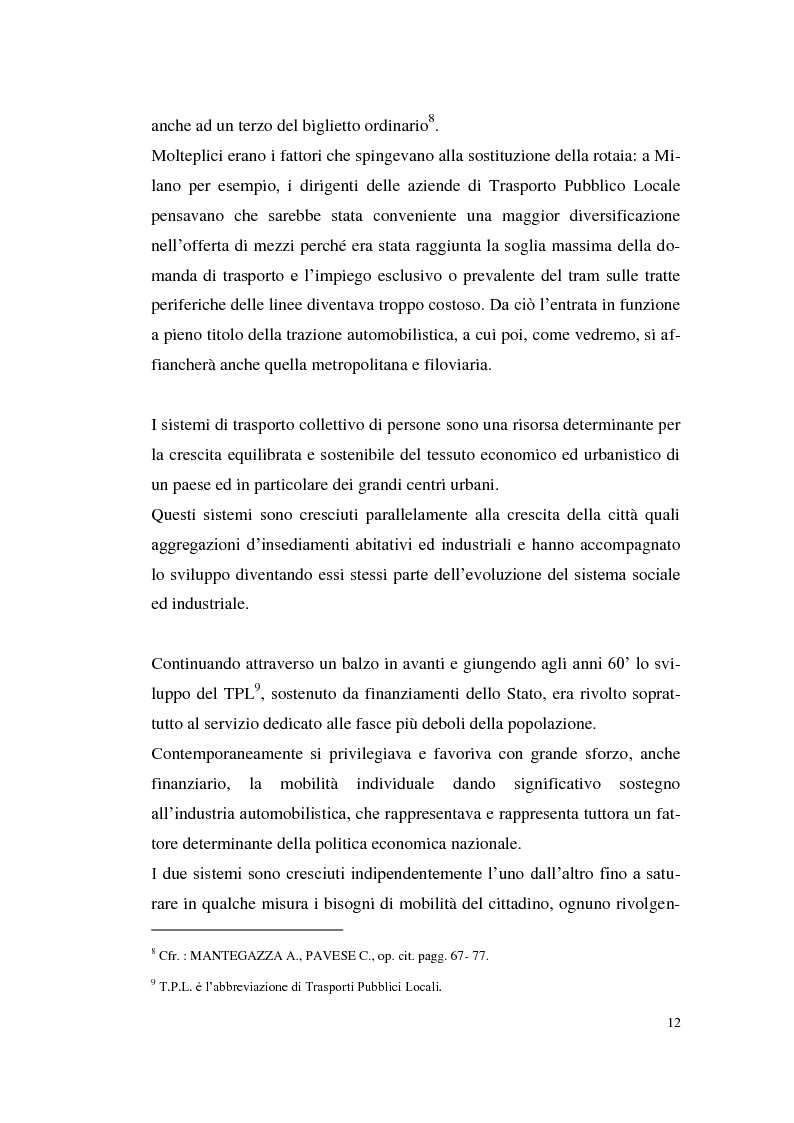 Anteprima della tesi: Le imprese di pubblici trasporti locali - Problematiche di finanziamento dello sviluppo, Pagina 9