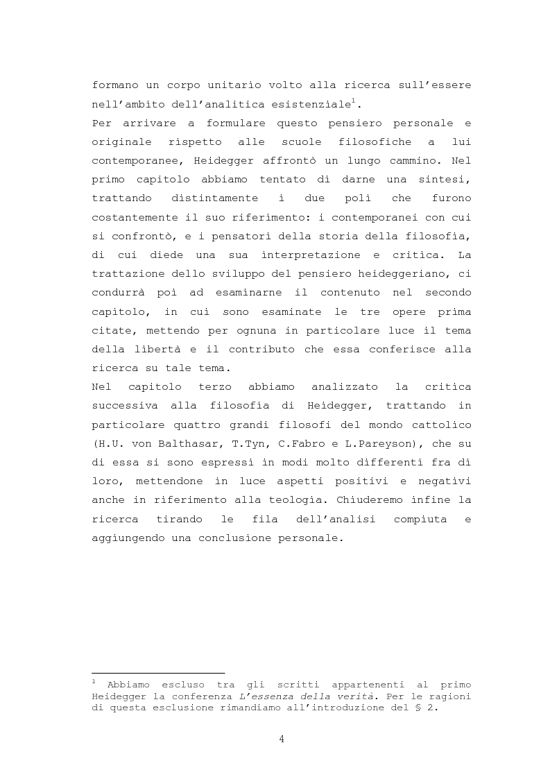 Anteprima della tesi: Libertà come fondamento nel primo pensiero di Martin Heidegger, Pagina 2