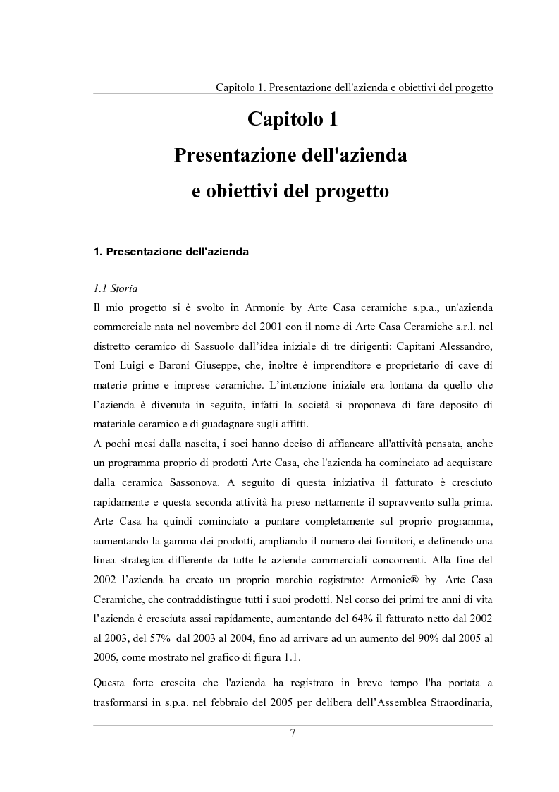 Anteprima della tesi: Gestione dei dati in un'azienda commerciale ceramica: business intelligence e web marketing, Pagina 2