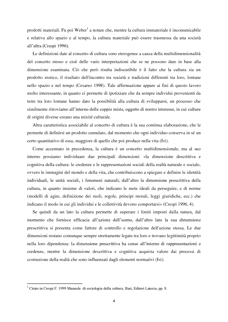 Anteprima della tesi: La mediazione delle differenze culturali e la trasmissione del patrimonio generazionale nelle famiglie miste, Pagina 4