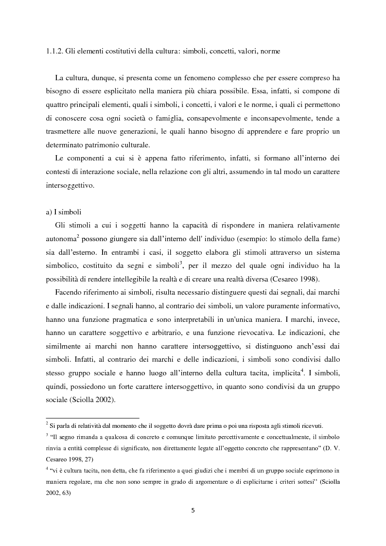 Anteprima della tesi: La mediazione delle differenze culturali e la trasmissione del patrimonio generazionale nelle famiglie miste, Pagina 5