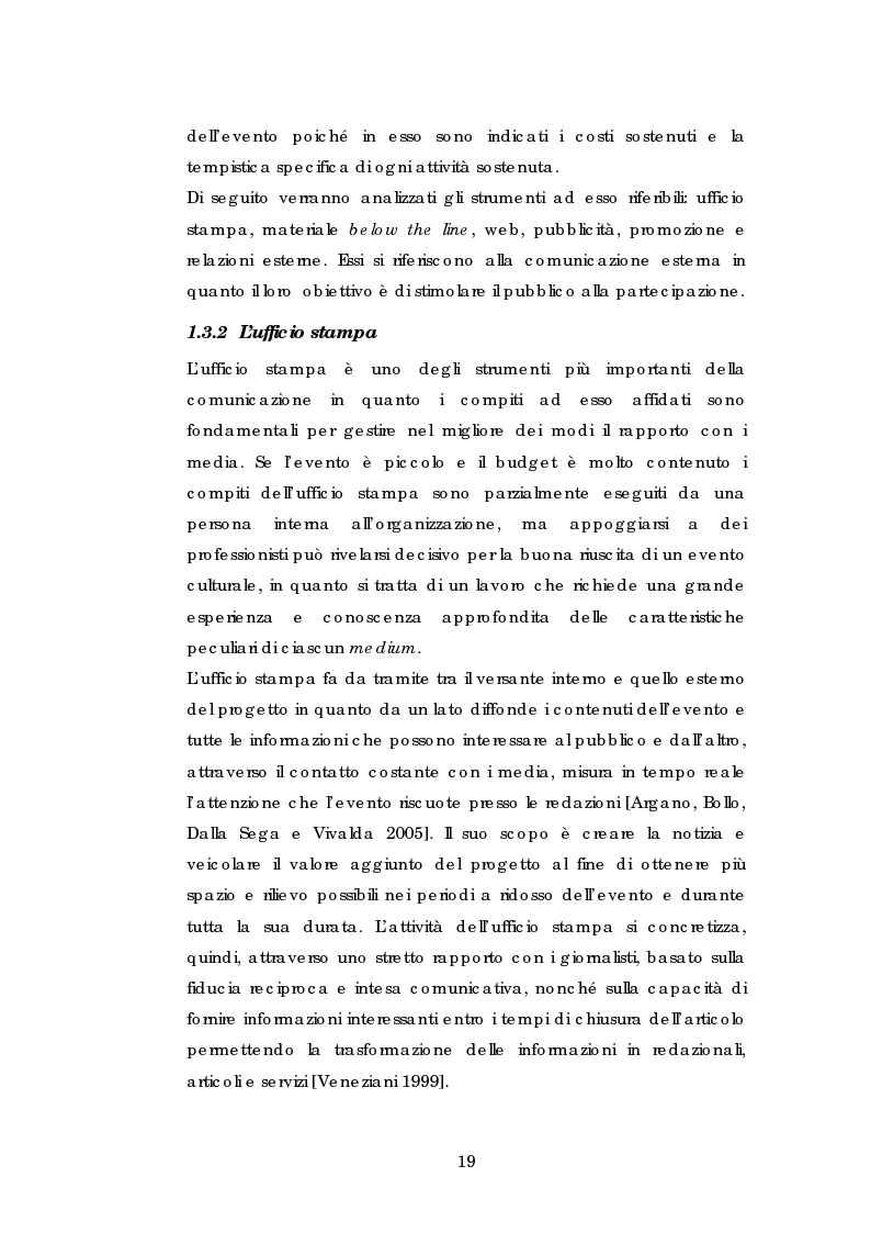 Anteprima della tesi: La comunicazione esterna ed interna di un evento culturale: il caso LuccaDigitalPhotoFest, Pagina 15