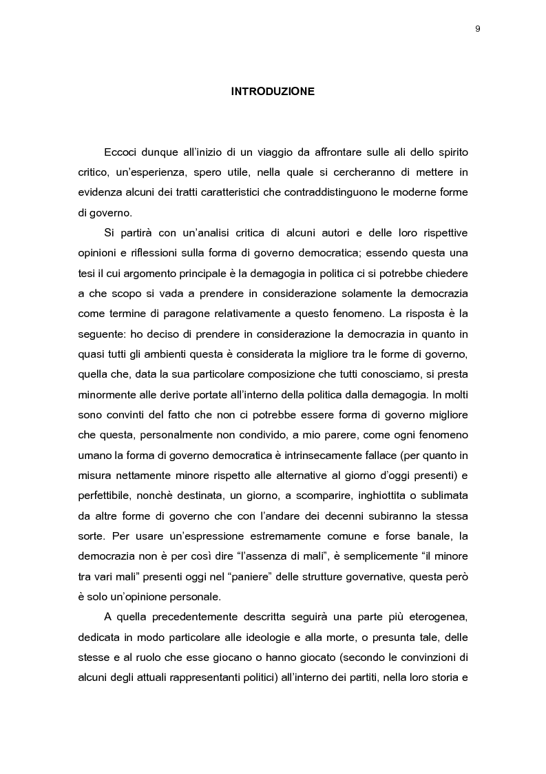 Anteprima della tesi: Demagocrazia: il potere della comunicazione politica, Pagina 5