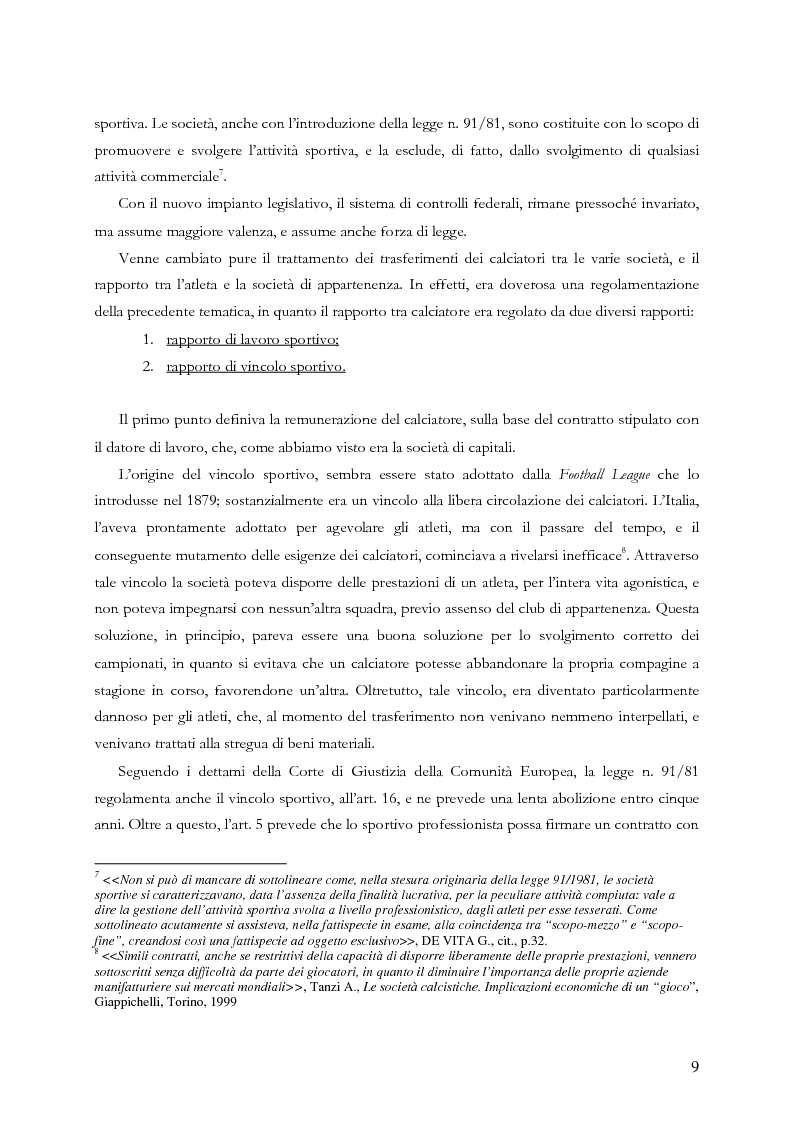 Estratto dalla tesi: Il bilancio di esercizio delle società calcistiche quotate in borsa