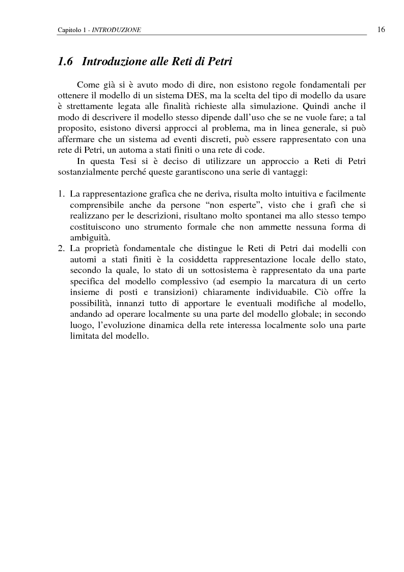 Anteprima della tesi: Realizzazione di un simulatore di magazzini automatici basato su reti di Petri colorate, Pagina 10