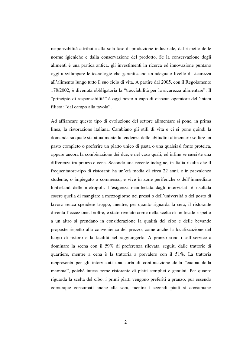 Anteprima della tesi: La ''pasta'': certezza nutrizionale della cultura italiana, Pagina 2