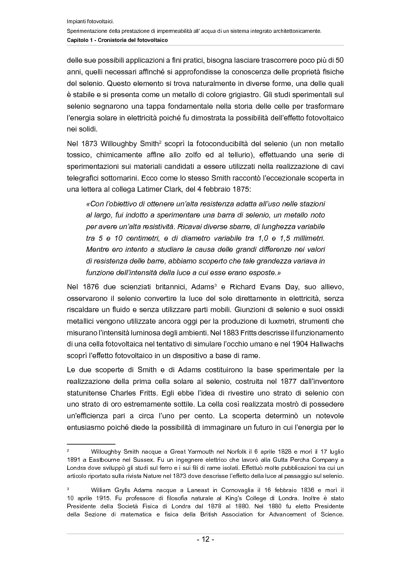 Anteprima della tesi: Impianti fotovoltaici. Sperimentazione della prestazione di impermeabilità all'acqua di un sistema integrato architettonicamente, Pagina 7