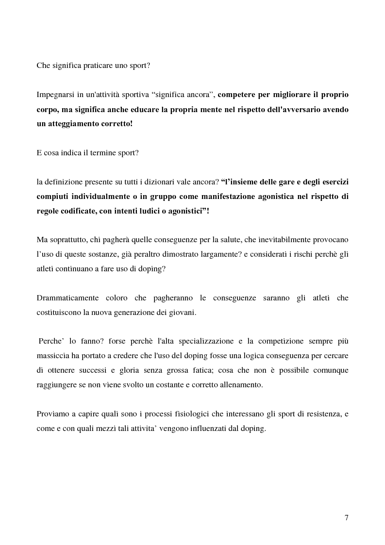 Anteprima della tesi: Doping negli sport di resistenza, Pagina 5
