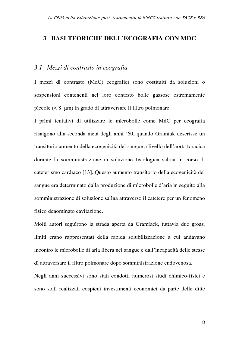 Anteprima della tesi: Valutazione della risposta post-trattamento dell'epatocarcinoma: confronto tra ecografia con mezzo di contrasto di seconda generazione e TC multidetettore, Pagina 3