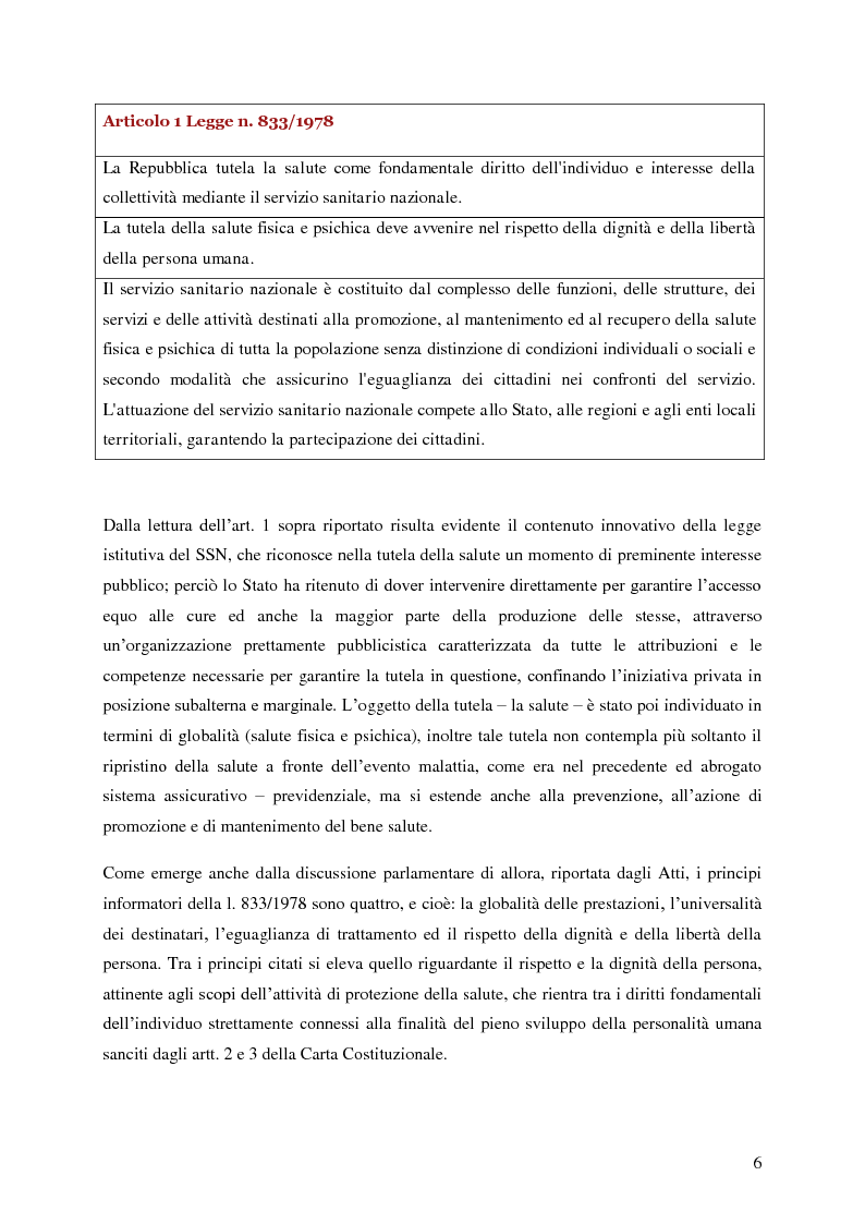 Anteprima della tesi: Le principali tappe evolutive del Servizio Sanitario Nazionale. La svolta federalista e alcune peculiarità dei servizi sanitari regionali di Veneto, Emilia Romagna e Lombardia., Pagina 3