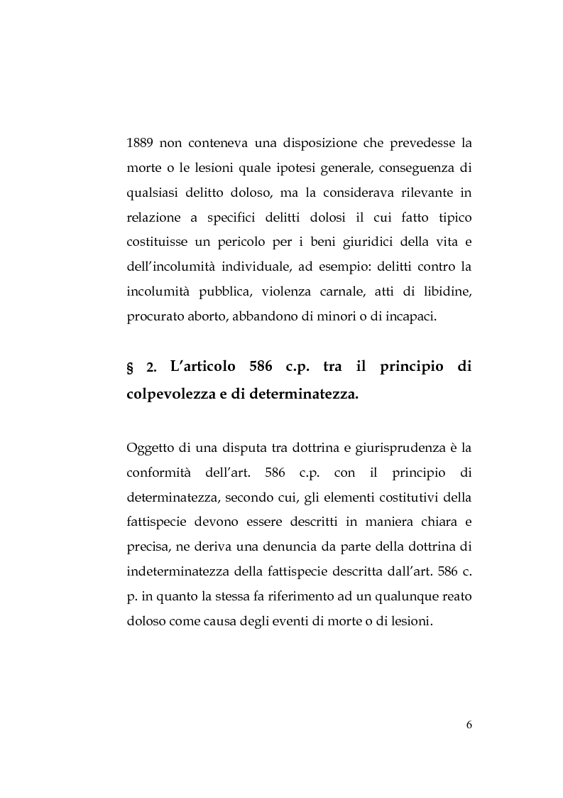Anteprima della tesi: Morte o lesioni come conseguenza di altro delitto, Pagina 3