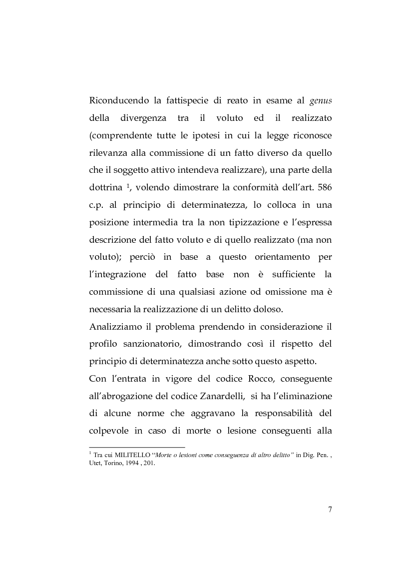 Anteprima della tesi: Morte o lesioni come conseguenza di altro delitto, Pagina 4