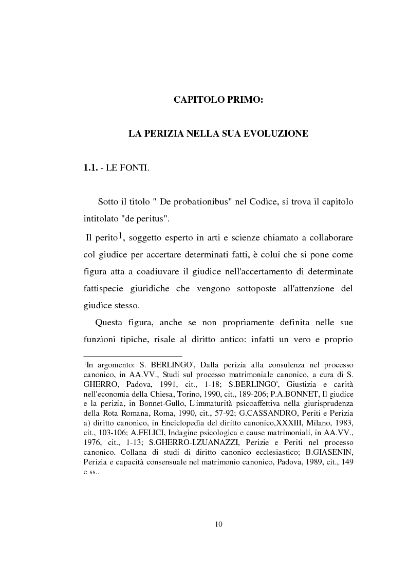 Anteprima della tesi: Il problema della perizia nel diritto processuale canonico, Pagina 10