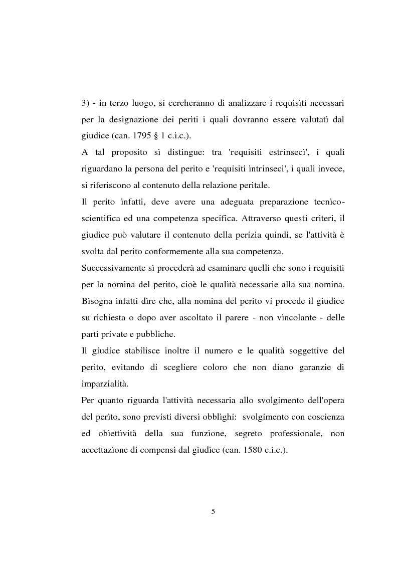 Anteprima della tesi: Il problema della perizia nel diritto processuale canonico, Pagina 5