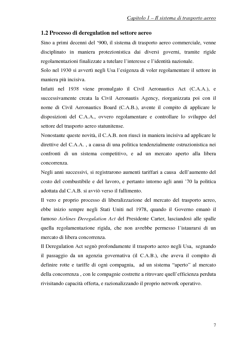 Anteprima della tesi: Studio sul traffico passeggeri negli aeroporti di Lamezia Terme e Reggio di Calabria, Pagina 3