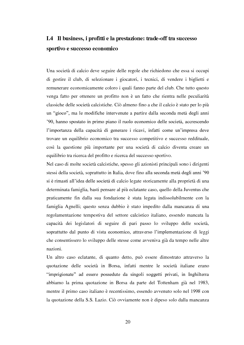 Anteprima della tesi: Le strategie di diversificazione delle società calcistiche, Pagina 11
