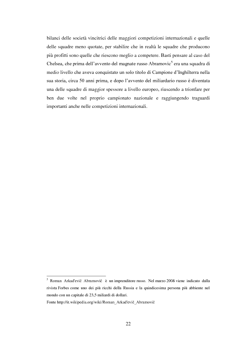 Anteprima della tesi: Le strategie di diversificazione delle società calcistiche, Pagina 13