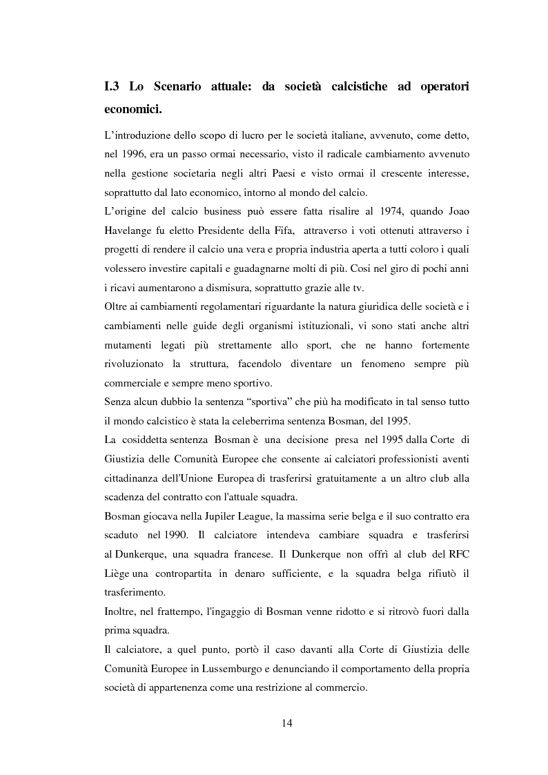 Anteprima della tesi: Le strategie di diversificazione delle società calcistiche, Pagina 5
