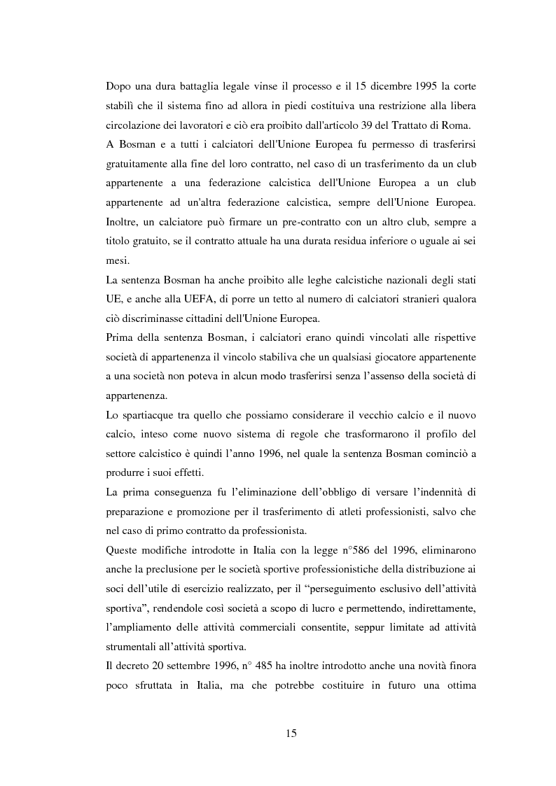Anteprima della tesi: Le strategie di diversificazione delle società calcistiche, Pagina 6