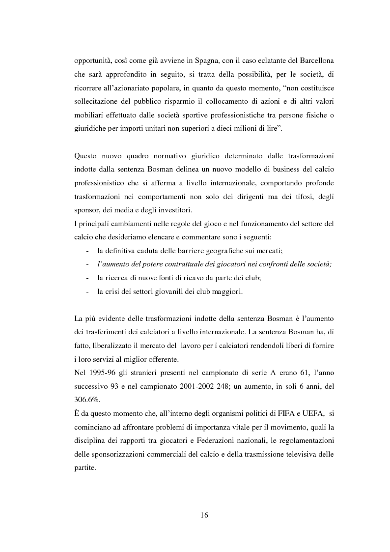 Anteprima della tesi: Le strategie di diversificazione delle società calcistiche, Pagina 7