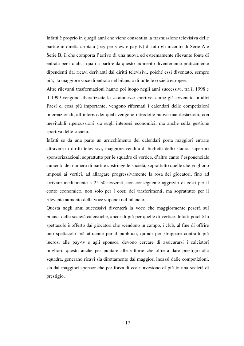 Anteprima della tesi: Le strategie di diversificazione delle società calcistiche, Pagina 8