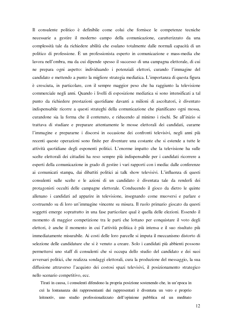 Estratto dalla tesi: La comunicazione politica negli USA, il ruolo degli Spin Doctors