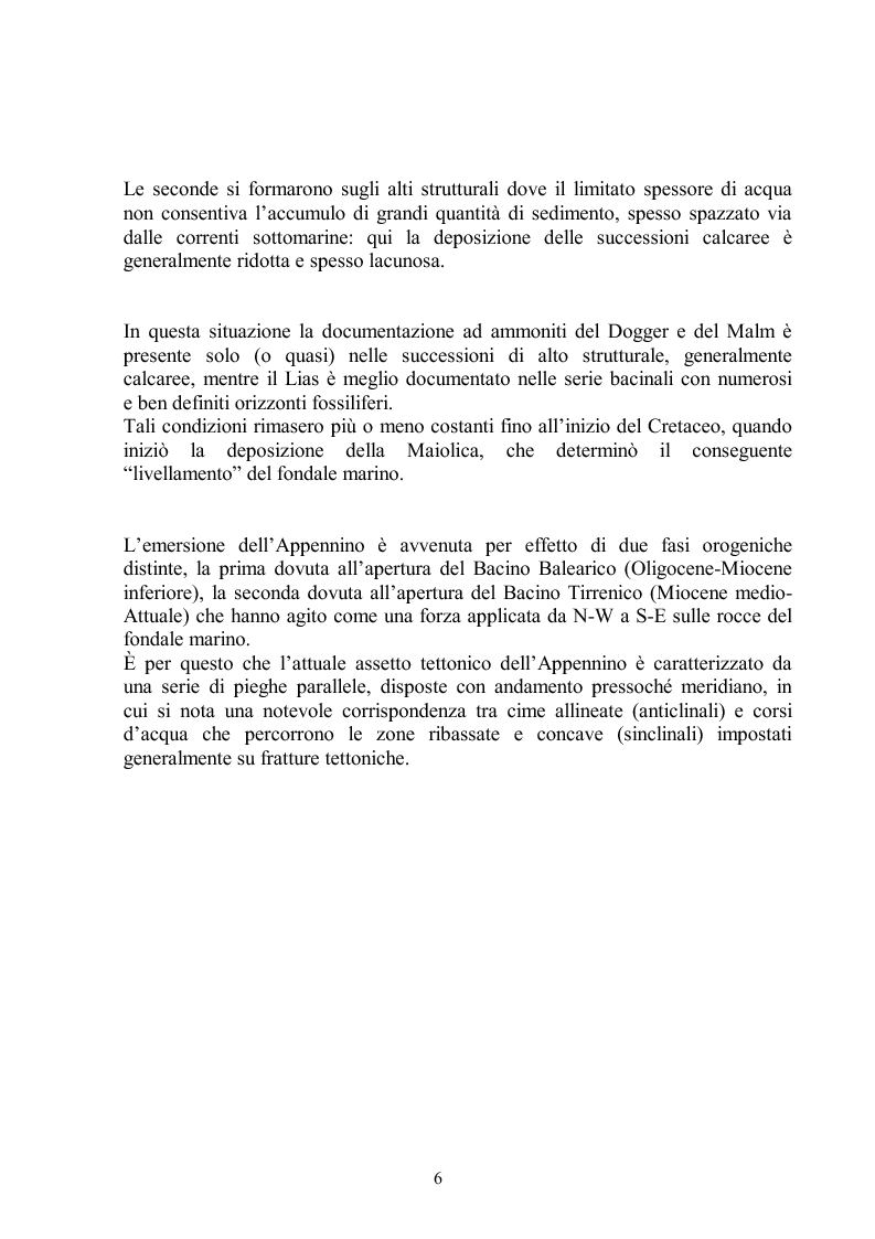 Anteprima della tesi: Gli ammoniti (Mollusca Cephalopoda) dell'appennino umbro-marchigiano della Collezione Bonucci, Pagina 6