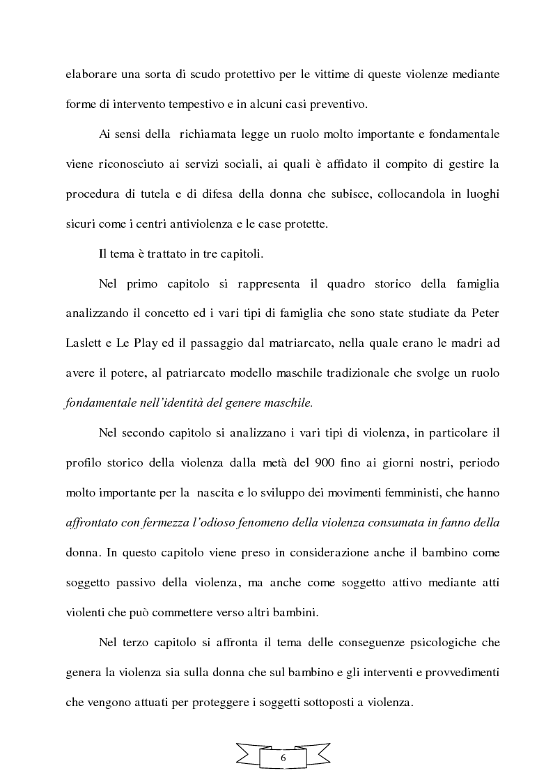 Anteprima della tesi: Violenza in famiglia: patriarcato e matriarcato (luci e ombre), Pagina 3