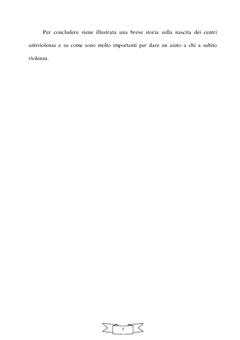 Anteprima della tesi: Violenza in famiglia: patriarcato e matriarcato (luci e ombre), Pagina 4