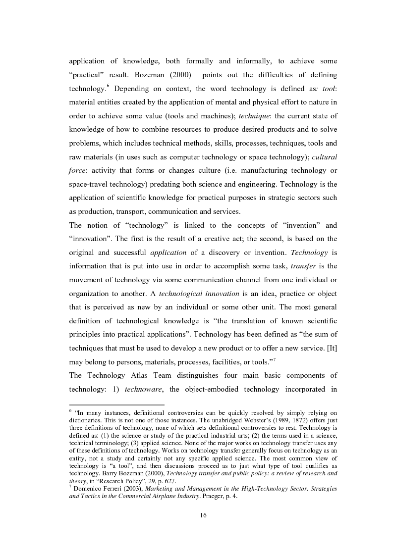 Anteprima della tesi: A Comparison of Technology Transfer Processes and Policies at an International Level. Evidence from the Aerospace Industry, Pagina 7