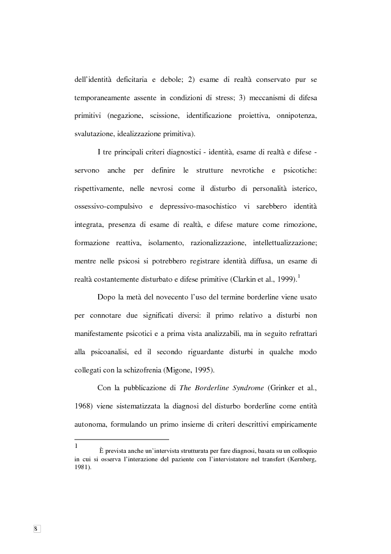 Anteprima della tesi: Disturbo borderline di personalità tra abuso e suicidio, Pagina 6