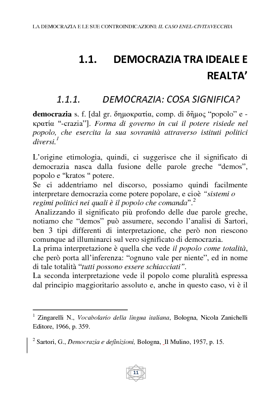Anteprima della tesi: La democrazia e le sue controindicazioni: il caso Enel-Civitavecchia, Pagina 2