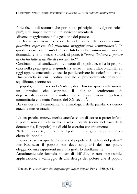 Anteprima della tesi: La democrazia e le sue controindicazioni: il caso Enel-Civitavecchia, Pagina 3