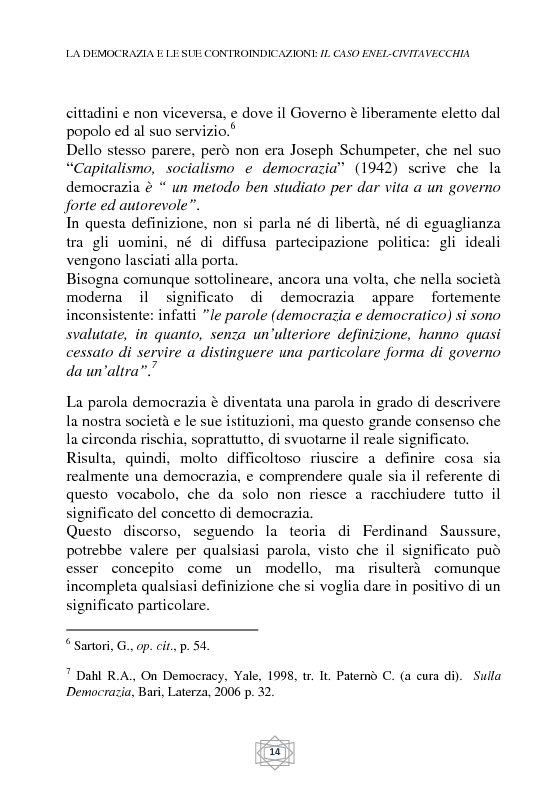 Anteprima della tesi: La democrazia e le sue controindicazioni: il caso Enel-Civitavecchia, Pagina 5
